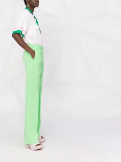 ( Nouvelle Collection ) Versace Pantalon De Tailleur à Taille Mi-haute 1G670 FLUOGREEN -Pas Cher Versace Boutique 17333800 37893168 600