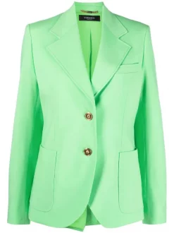 ( Nouvelle Collection ) Versace 1G670 GREEN Blazer à Boutons Medusa Femme
