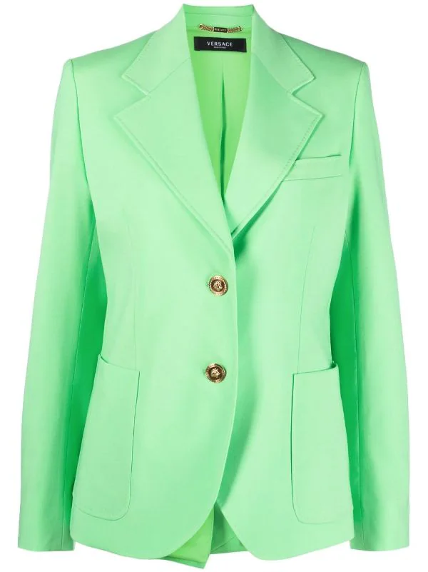 ( Nouvelle Collection ) Versace 1G670 GREEN Blazer à Boutons Medusa Femme 1 ( Nouvelle Collection ) Versace 1G670 GREEN Blazer à Boutons Medusa Femme