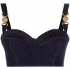 ( Nouvelle Collection ) Versace Brassière Medusa Head En Jean 2D400 NAVY BLACK
