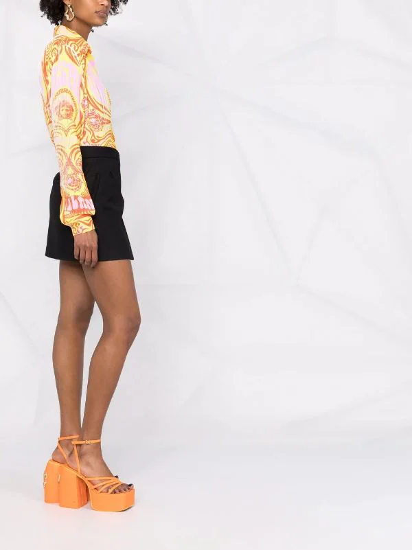 ( Nouvelle Collection ) Versace Chemise Medusa Music à Logo Imprimé 5Y100 PINEAPPLE+NEON ORANGE 6 ( Nouvelle Collection ) Versace Chemise Medusa Music à Logo Imprimé 5Y100 PINEAPPLE+NEON ORANGE – Image 6