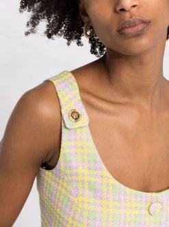 ( Nouvelle Collection ) Versace Haut Medusa à Motif Pied-de-poule Femme -Pas Cher Versace Boutique 17333810 38202295 600