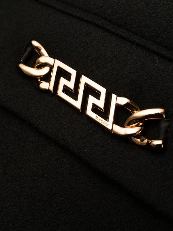 ( Nouvelle Collection ) Versace 1B000 BLACK Manteau Medusa à Simple Boutonnage Femme 6 ( Nouvelle Collection ) Versace 1B000 BLACK Manteau Medusa à Simple Boutonnage Femme – Image 6