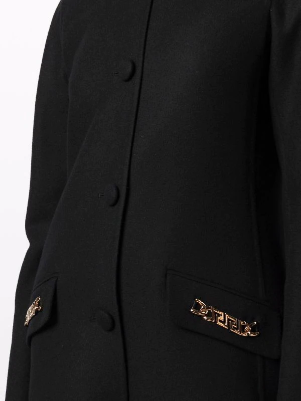 ( Nouvelle Collection ) Versace 1B000 BLACK Manteau Medusa à Simple Boutonnage Femme 5 ( Nouvelle Collection ) Versace 1B000 BLACK Manteau Medusa à Simple Boutonnage Femme – Image 5