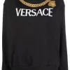 ( Nouvelle Collection ) Versace Sweat En Coton à Logo Imprimé 1B000 BLACK
