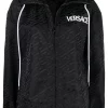 ( Nouvelle Collection ) Versace Veste Zippée à Imprimé Greca 1B000 BLACK