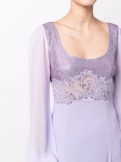 ( Nouvelle Collection ) Versace Robe Longue à Détails De Strass Femme -Pas Cher Versace Boutique 17333833 38808110 600