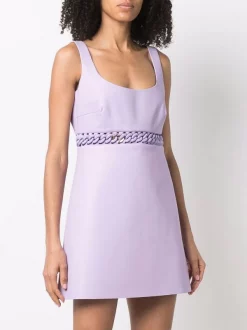 ( Nouvelle Collection ) Versace Robe En Cuir à Détail De Chaîne Femme -Pas Cher Versace Boutique 17333834 37714507 600