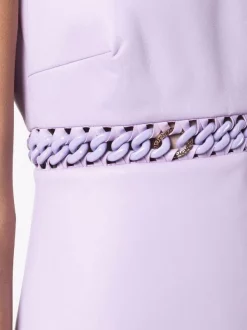 ( Nouvelle Collection ) Versace Robe En Cuir à Détail De Chaîne Femme -Pas Cher Versace Boutique 17333834 37715033 600