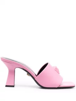 ( Nouvelle Collection ) Versace Mules Medusa Head En Cuir Femme