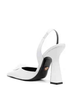 Versace Escarpins La Medusa à Bride Arrière 1W040 BIANCO OTTICO -Pas Cher Versace Boutique 17333838 37161827 600