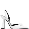 Versace Escarpins La Medusa à Bride Arrière 1W040 BIANCO OTTICO