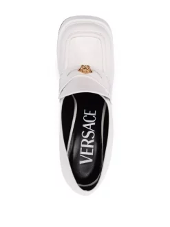 Versace 1W00V BIANCO OTTICO-ORO VERSACE Escarpins Juno à Plateforme Femme -Pas Cher Versace Boutique 17333840 36224130 600