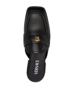 ( Nouvelle Collection ) Versace Mules La Medusa 1B00V NERO-ORO VERSACE -Pas Cher Versace Boutique 17333849 38093457 600