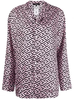 ( Nouvelle Collection ) Versace Chemise De Pyjama à Imprimé La Greca Signature Femme