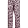( Nouvelle Collection ) Versace 5P210 CANDY+BLACK Pantalon De Pyjama à Imprimé La Greca Signature Femme