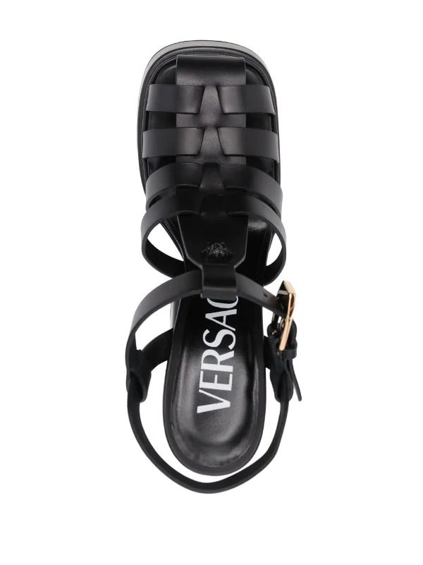 ( Nouvelle Collection ) Versace Sandales à Plateforme 1B00V BLACK VERSACEGOLD 4 ( Nouvelle Collection ) Versace Sandales à Plateforme 1B00V BLACK VERSACEGOLD – Image 4