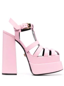 ( Nouvelle Collection ) Versace 1PB9V CANDY-ORO VERSACE Sandales La Medusa à Plateforme Femme