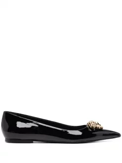 ( Nouvelle Collection ) Versace 1B00V NERO - ORO VERSACE Ballerines à Plaque Medusa Femme