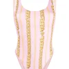 ( Nouvelle Collection ) Versace Maillot De Bain à Imprimé Chaine 5P220 CANDY + GOLD