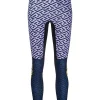 ( Nouvelle Collection ) Versace 6U680 BLUNAVY+ORCHID+PINEAPPLE Legging Colour Block à Imprimé Greca Femme