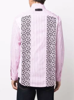 ( Nouvelle Collection ) Versace Chemise La Greca à Fines Rayures Homme -Pas Cher Versace Boutique 17334069 37715122 600