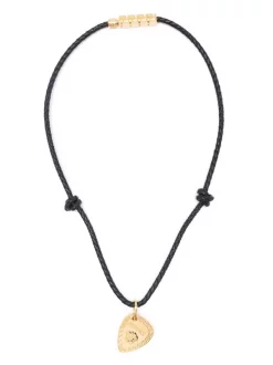 ( Nouvelle Collection ) Versace 1B00V BLACK VERSACEGOLD Collier En Cuir Tressé à Pendentif Logo Homme -Pas Cher Versace Boutique 17334971 37693068 600
