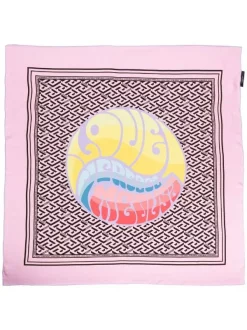 ( Nouvelle Collection ) Versace 5P210 CANDY+BLACK écharpe En Soie à Motif Greca Homme -Pas Cher Versace Boutique 17334981 36982669 600