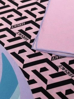 ( Nouvelle Collection ) Versace 5P210 CANDY+BLACK écharpe En Soie à Motif Greca Homme -Pas Cher Versace Boutique 17334981 36983083 600