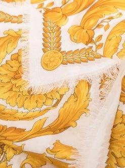 Versace I7047 WHITE+GOLD écharpe En Maille Fine Femme -Pas Cher Versace Boutique 17334983 37039219 600