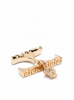 ( Nouvelle Collection ) Versace Bague à Plaque Logo Homme