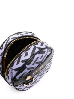 ( Nouvelle Collection ) Versace Pochette Ronde La Greca 5L16V ORCHID+BLACK-ORO VERSAGE -Pas Cher Versace Boutique 17334993 38153319 600