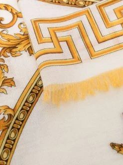 ( Nouvelle Collection ) Versace écharpe à Imprimé Medusa 5W050 WHITE + GOLD -Pas Cher Versace Boutique 17334995 36366897 600