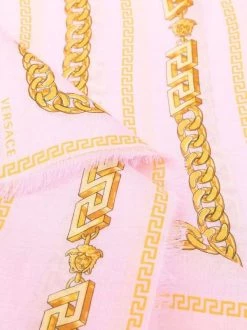 ( Nouvelle Collection ) Versace écharpe à Imprimé Chaine 5P220 CANDY + GOLD -Pas Cher Versace Boutique 17334996 37039110 600