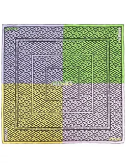 ( Nouvelle Collection ) Versace Foulard En Soie à Imprimé Greca Femme -Pas Cher Versace Boutique 17334998 37887002 600