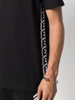 Versace T-shirt à Détails Imprimés La Greca Homme -Pas Cher Versace Boutique 17335178 36571187 600