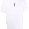 Versace 1W000 OPTICAL WHITE T-shirt à Détails Imprimés La Greca Homme