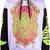 ( Nouvelle Collection ) Versace 2D360 ORCHID + PRINT Hoodie à Imprimé Graphique Homme