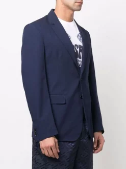 ( Nouvelle Collection ) Versace Blazer à Simple Boutonnage 1U830 NAVY -Pas Cher Versace Boutique 17335191 37860609 600