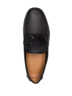 ( Nouvelle Collection ) Versace Mocassins à Motif Greca En Cuir Grainé Homme -Pas Cher Versace Boutique 17335200 37698060 600