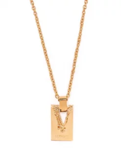 ( Nouvelle Collection ) Versace Collier Virtus à Pendentif Logo 3J000 VERSACEGOLD