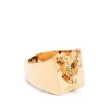 ( Nouvelle Collection ) Versace Bague à V-logo Embossé Homme