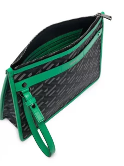 ( Nouvelle Collection ) Versace 5B56E NERO+GRIGIO+BRIGHT GREEN-RUTHENIO Sacoche La Greca Homme -Pas Cher Versace Boutique 17335217 37151789 600