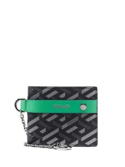 ( Nouvelle Collection ) Versace Portefeuille Pliant à Imprimé La Greca Homme