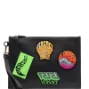 ( Nouvelle Collection ) Versace 6B12V BLACK+MULTICOLOR-VERSACEGOLD Pochette à Patch Logo Homme