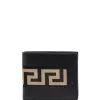 Versace Portefeuille Pliant à Détail Greca Homme