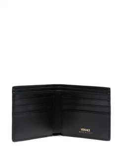 ( Nouvelle Collection ) Versace 5B00V BLACK GOLD VERSACE GOLD Portefeuille En Cuir à Imprimé Chaîne Homme -Pas Cher Versace Boutique 17335227 37680670 600