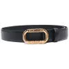 ( Nouvelle Collection ) Versace Ceinture à Détail Greca En Cuir 1B00V BLACK + VERSACE GOLD