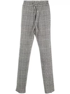 ( Nouvelle Collection ) Versace Pantalon à Carreaux 2W020 WHITE+BLACK