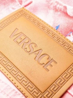 ( Nouvelle Collection ) Versace 2D380 PINK + SKY Jean Droit à Patch Logo Homme -Pas Cher Versace Boutique 17335250 36797998 600